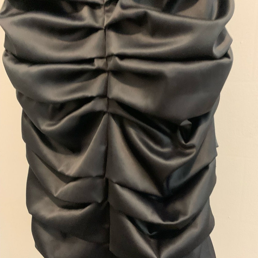 Vintage 90s Classic Le Chateau Sleek Black Cocktail Dress - Picture 13 of 16